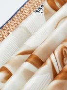 Double-sided silk scarf in roses