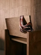 Small silk scarf with combined patterns