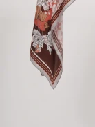 Small silk scarf with combined patterns