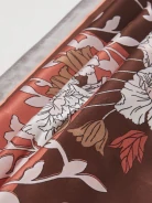 Small silk scarf with combined patterns