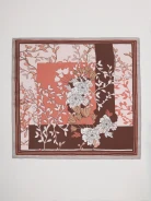Small silk scarf with combined patterns