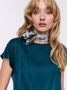 Silk scarf with floral patterns