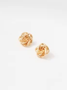 Braided flower earrings