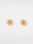 Braided flower earrings