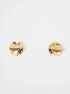 Gold-plated earrings with an irregular shape