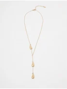 Necklace in the form of a tie with a drop motif
