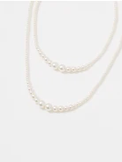 Long pearl bead necklace