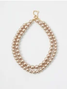 Set of two pink pearl necklaces