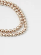 Set of two pink pearl necklaces