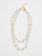 Gold-plated necklace with pearls