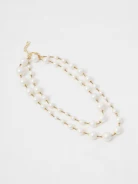 Gold-plated necklace with pearls