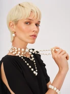 Gold-plated necklace with pearls