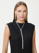 Necklace in the form of a tie with a decorative knot