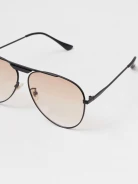 Aviator sunglasses with brown lenses