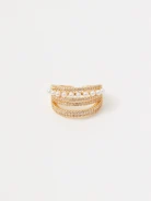Gold-plated ring with pearls