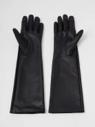 Black gloves made of natural leather
