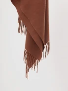 Chocolate scarf with wool and cashmere