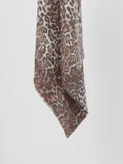 Wool and cashmere scarf with animal motif