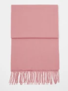 Pink wool scarf with cashmere blend