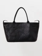 Duża skórzana torebka shopper w czarnym kolorze