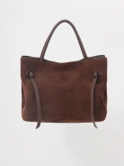 Chocolate brown leather handbag