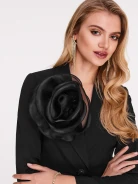 Short black jacket with rose