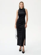 Black maxi dress with a low back