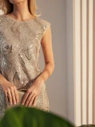 FITTED SEQUIN DRESS