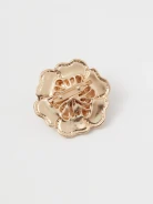 Flower-shaped brooch decorated with pearl beads