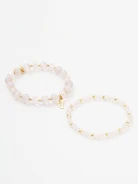 Gold-plated bracelet with beads
