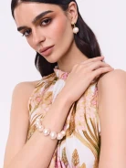 Gold-plated Majorca pearl bracelet