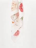 Silk reversible scarf with floral pattern