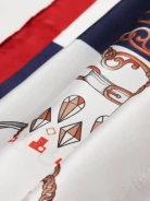Elegant silk scarf with patterns