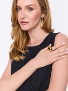 Gold-plated round ring
