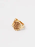 Gold-plated shell-shaped ring