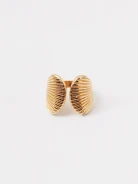Gold-plated shell-shaped ring