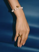 Gold-plated shell-shaped ring