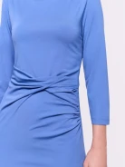 Blue midi dress with a fitted cut