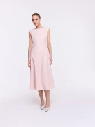Powder Pink Fit-and-Flare Dress