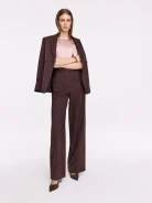 Chocolate pants with delicate stripes