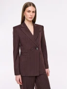 Chocolate jacket with delicate stripes