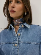 A silk scarf with a paisley pattern