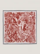 A silk scarf with floral patterns