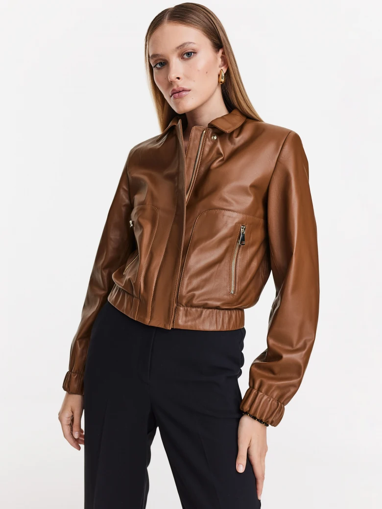 Caramel leather jacket