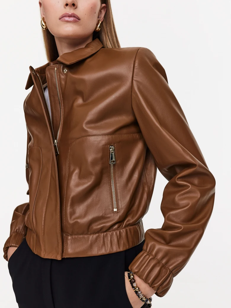 Caramel leather jacket