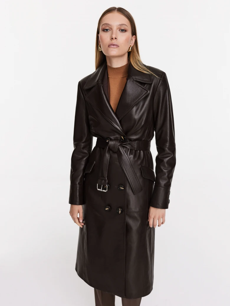 Elegant leather coat