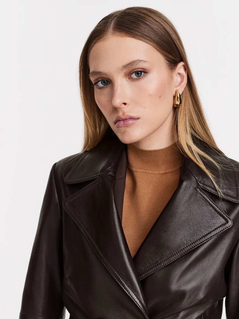 Elegant leather coat