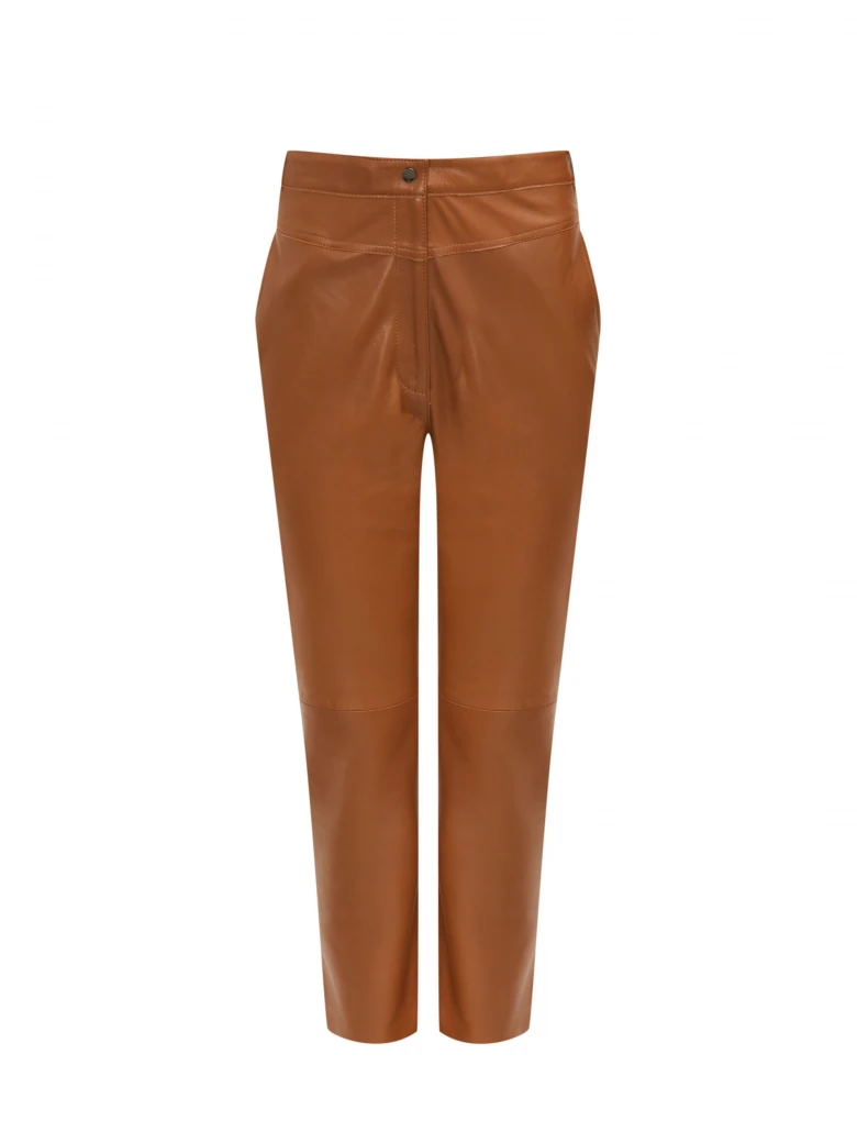 Classic caramel leather pants