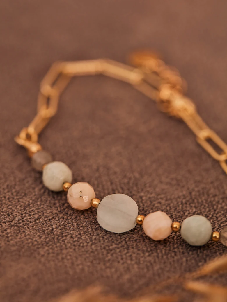 GOLD PLATED BRACELET WITH STONES