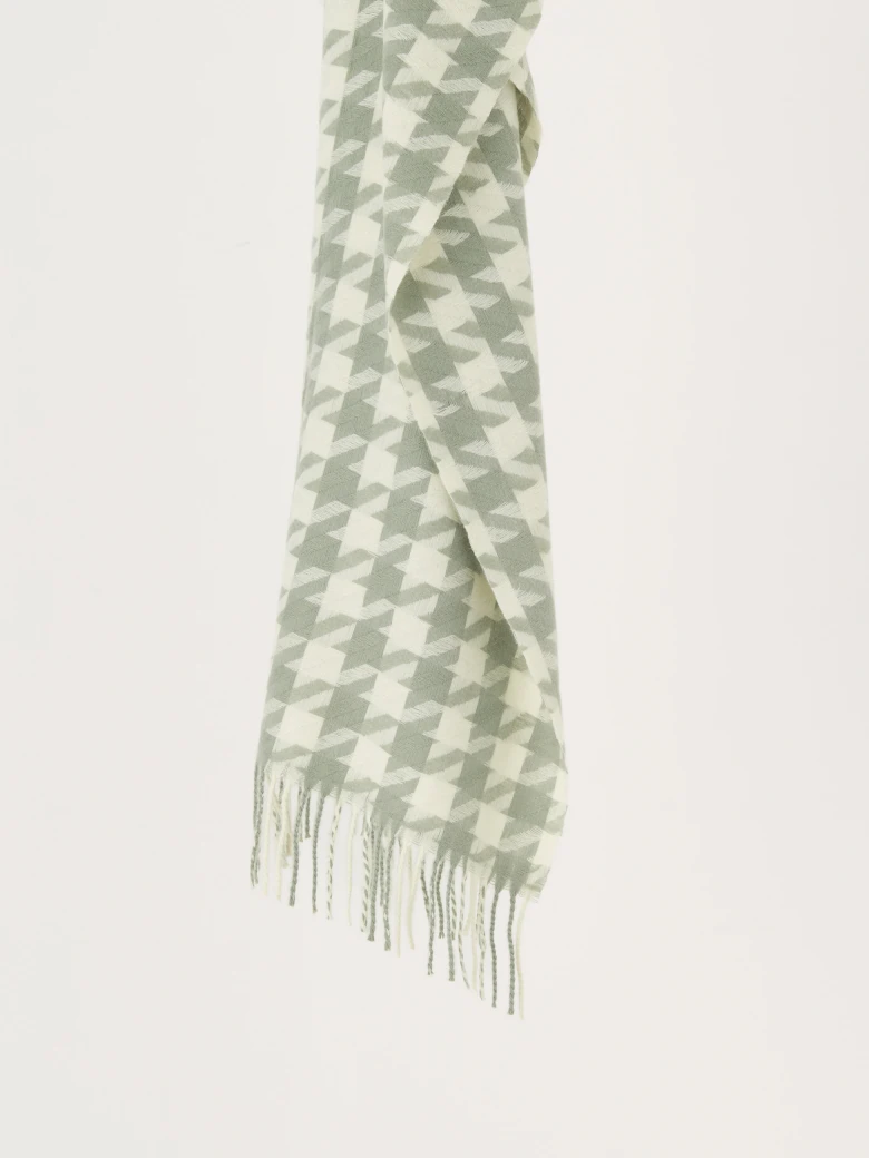 Cream and mint peplite scarf
